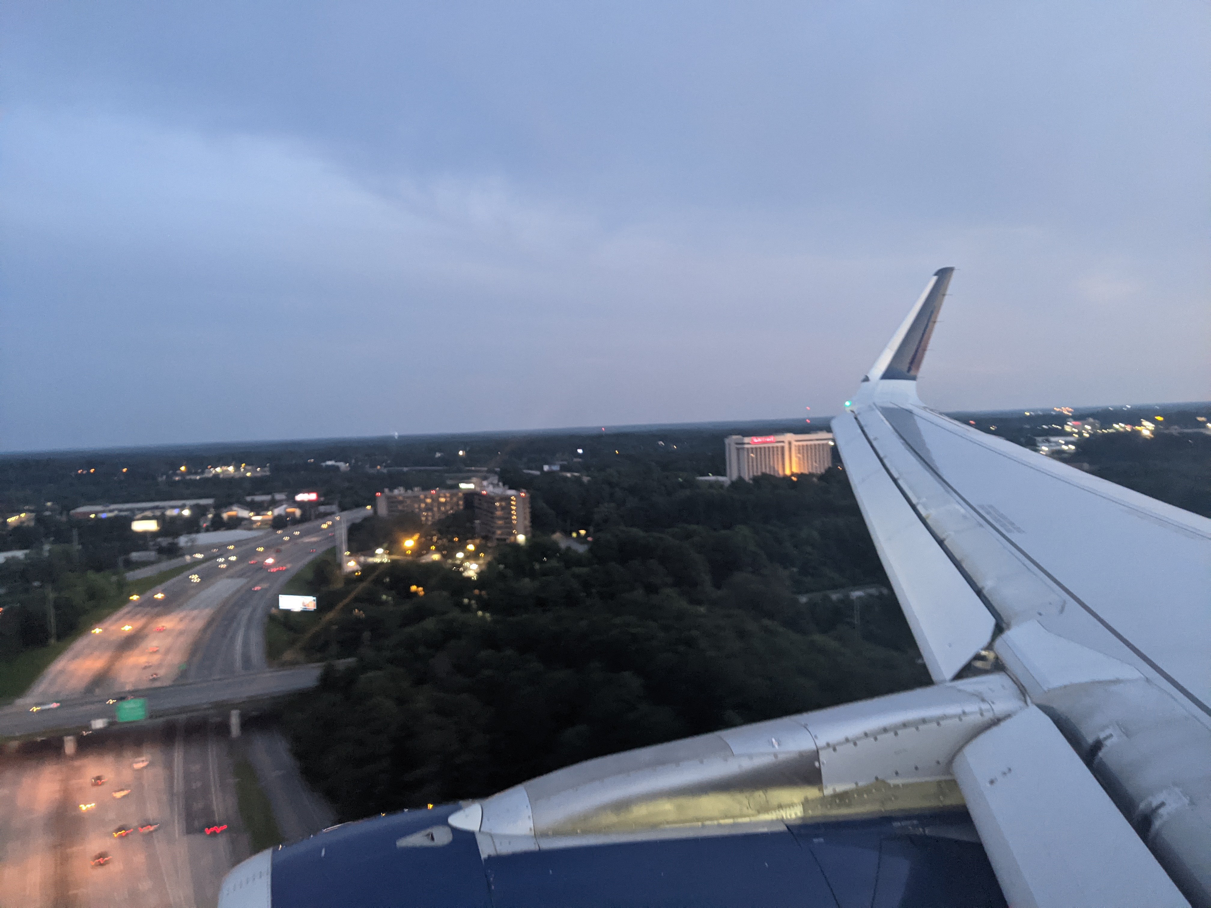 Delta A321 Economy Class Landing