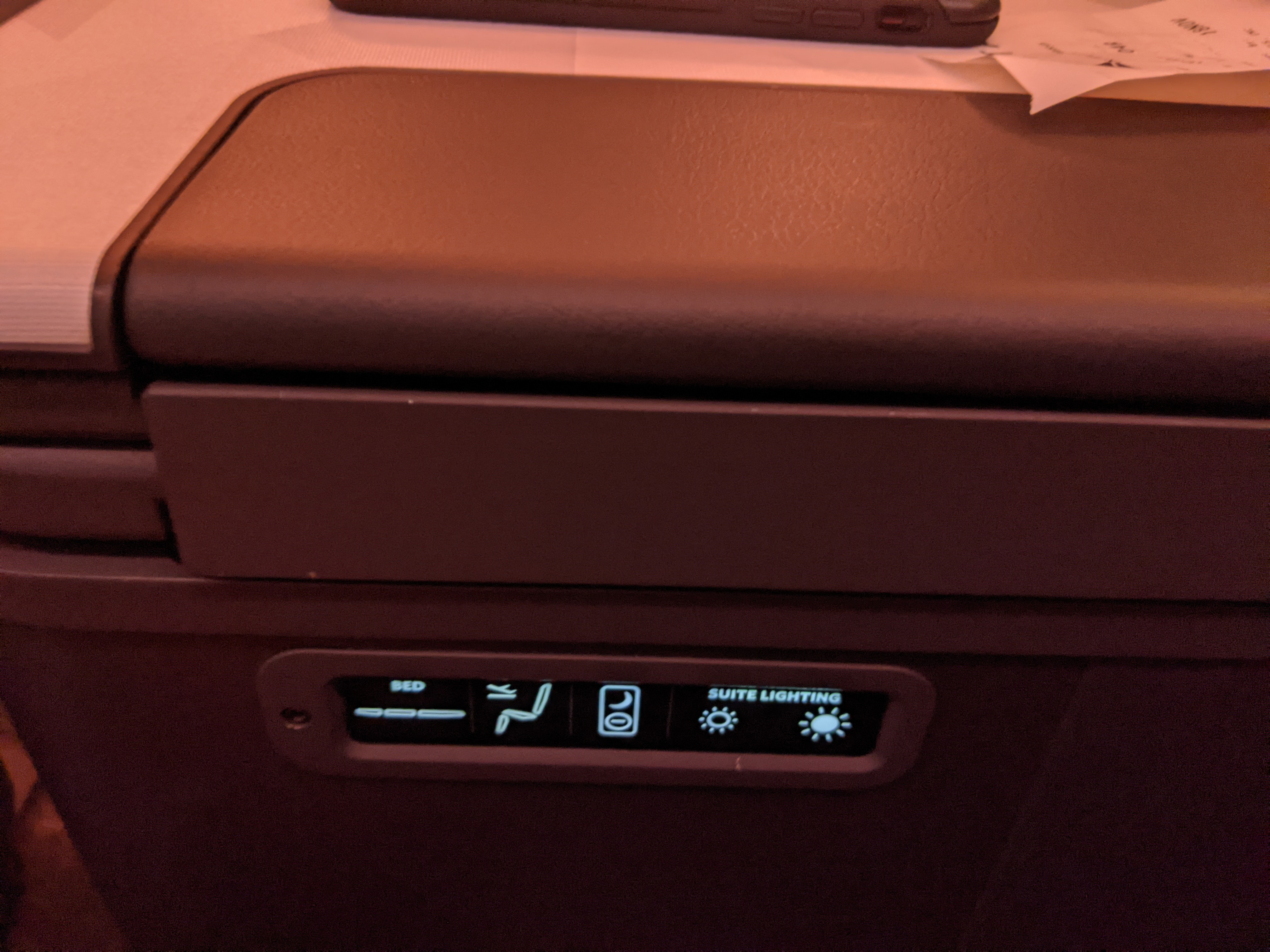 Delta 767-400 Delta One Seat Controls 