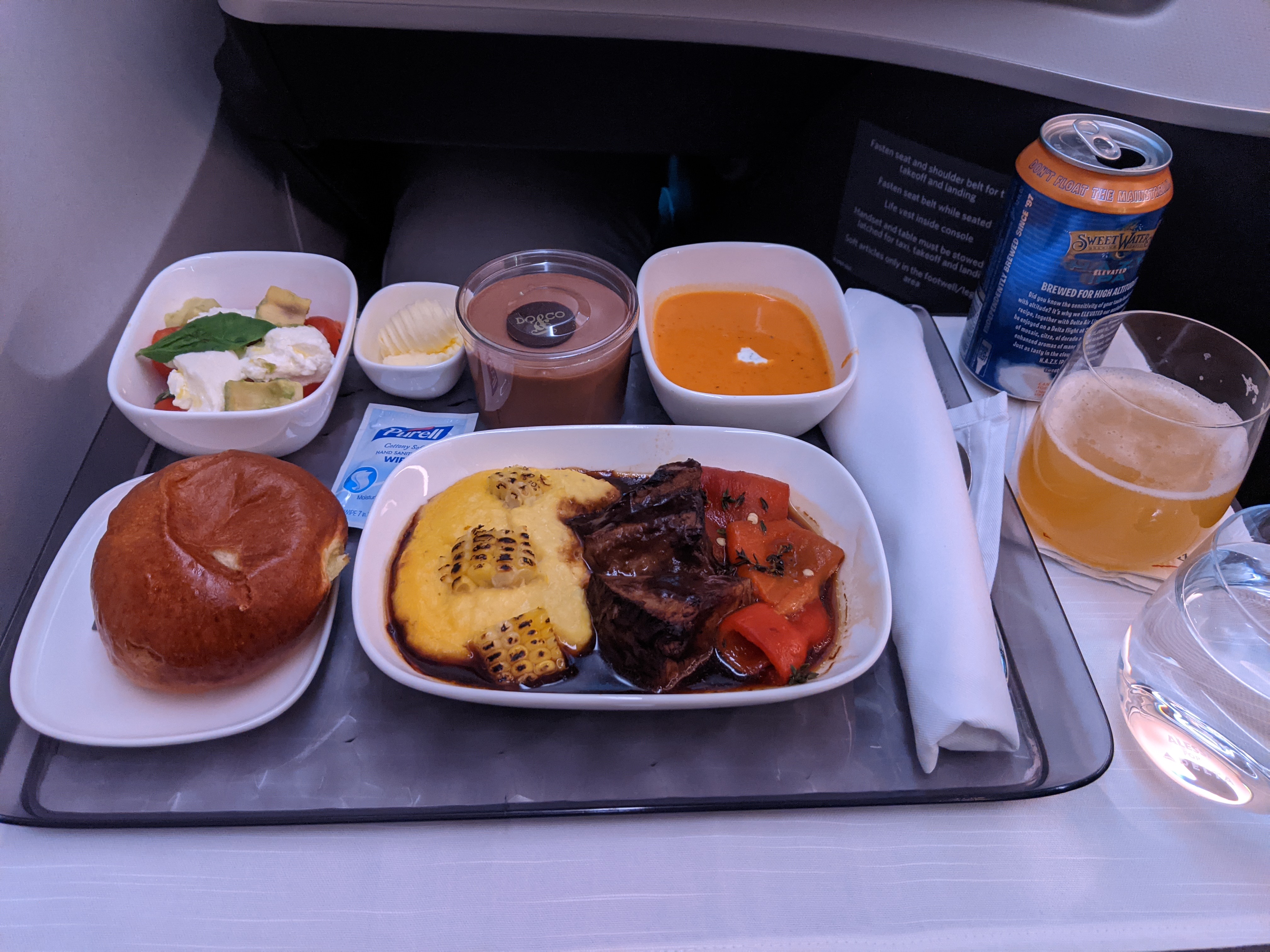 Delta 767-400 Delta One Meal
