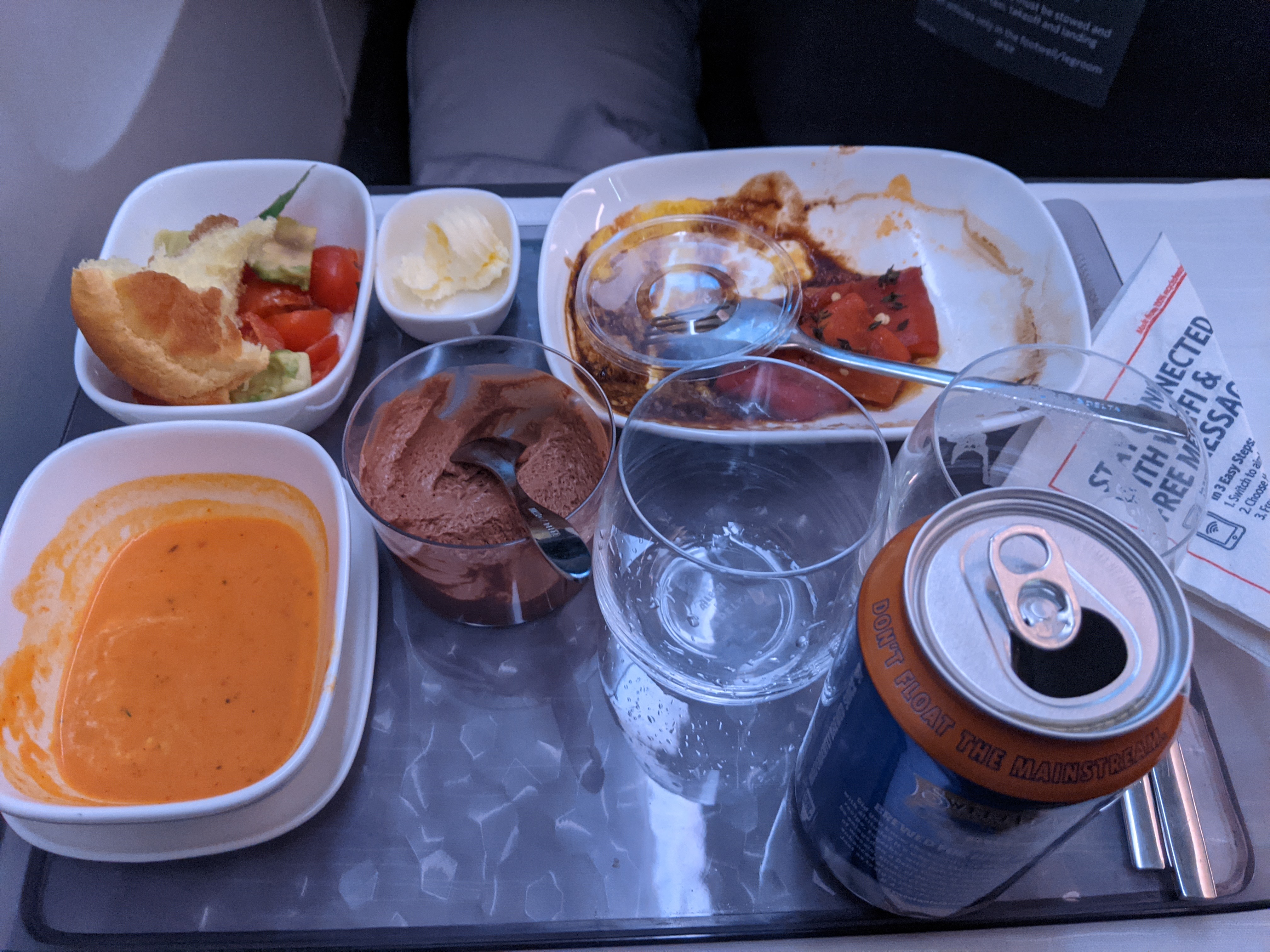 Delta 767-400 Delta One Meal