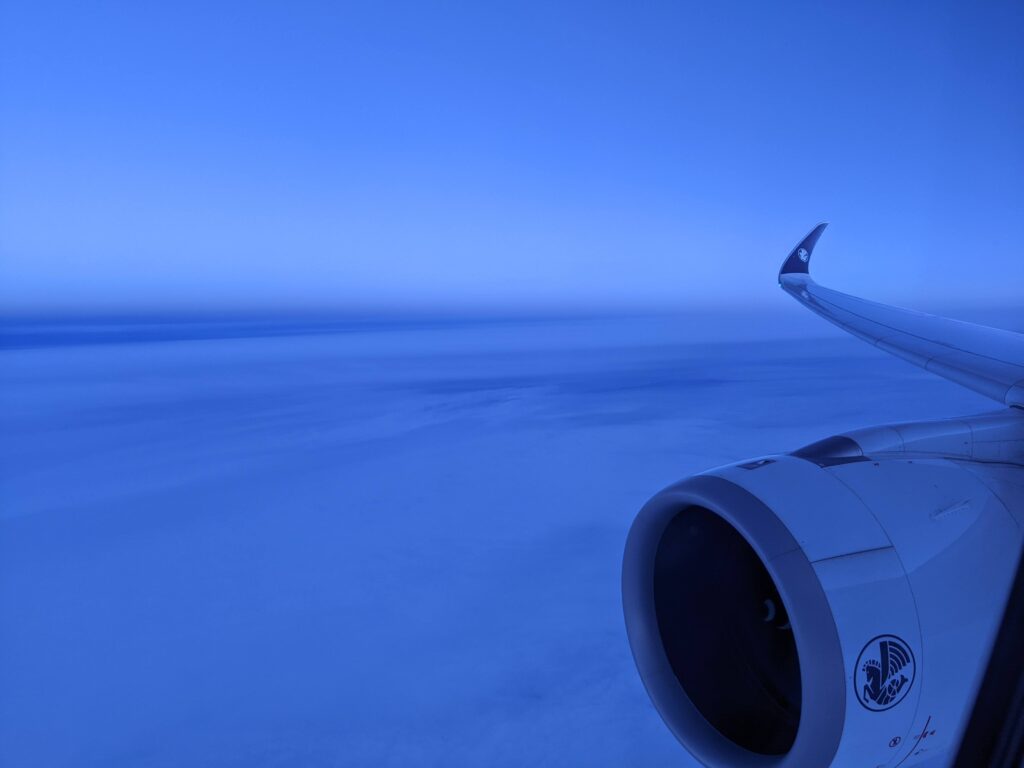 Air France A350 Business Class Sunset