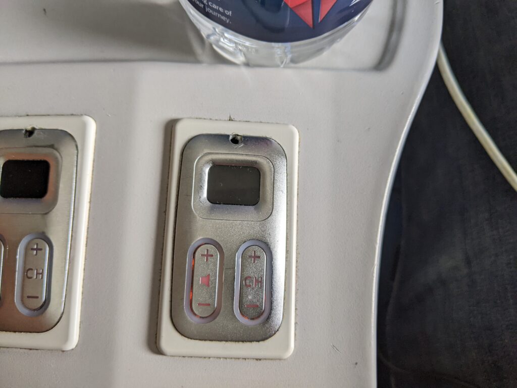 Delta 737-800 First Class In seat entertainment 