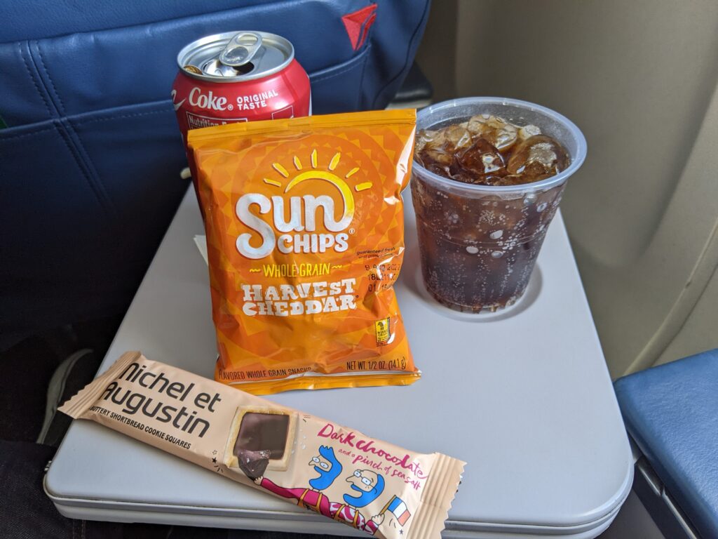 Delta 737-800 First Class Snack Service 