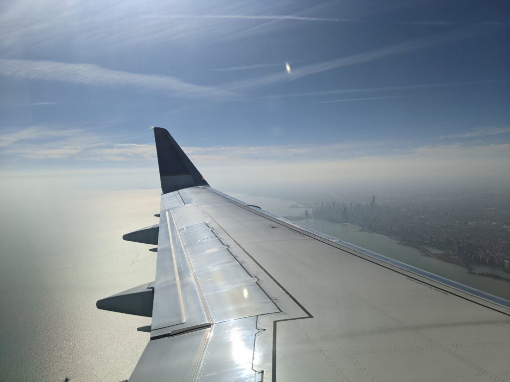 United ERJ175 Economy Over Chicago