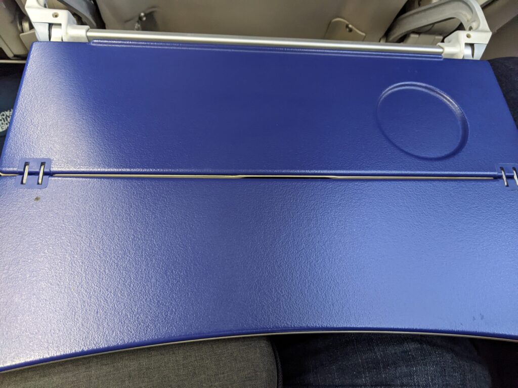Norwegian 737-800 Tray Table