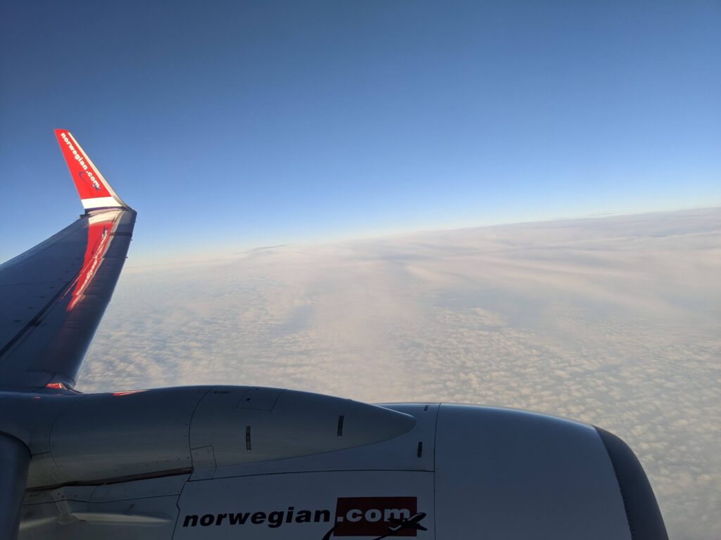 Norwegian 737-800 In Flight View