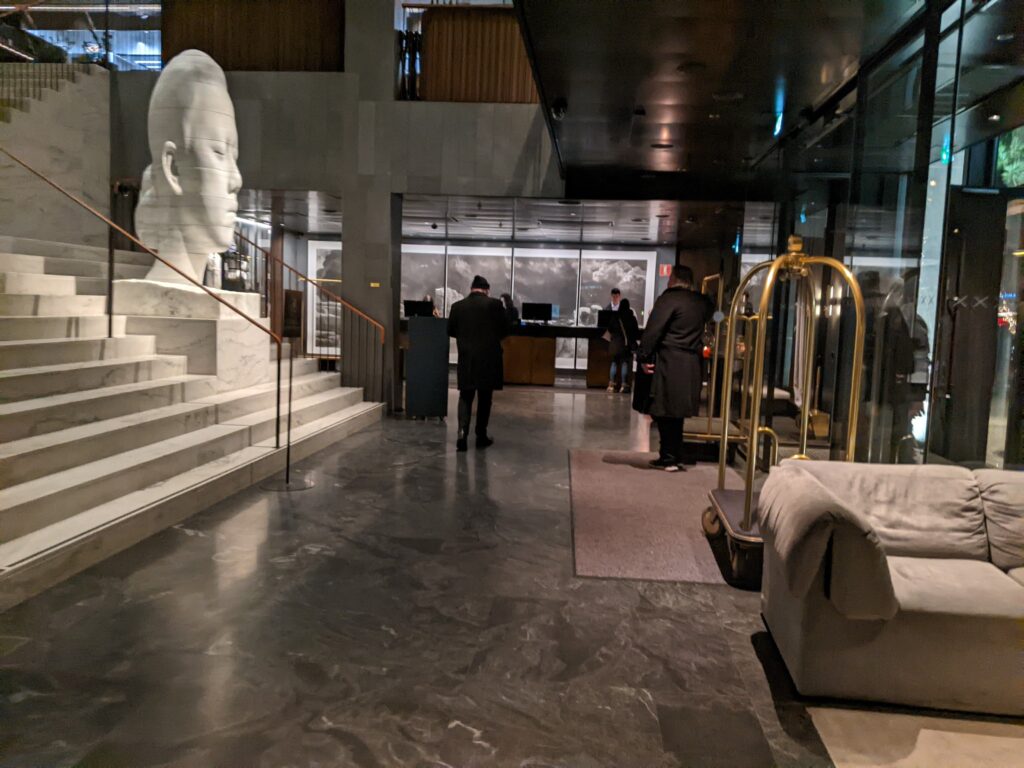 At Six Hotel Stockholm lobby 