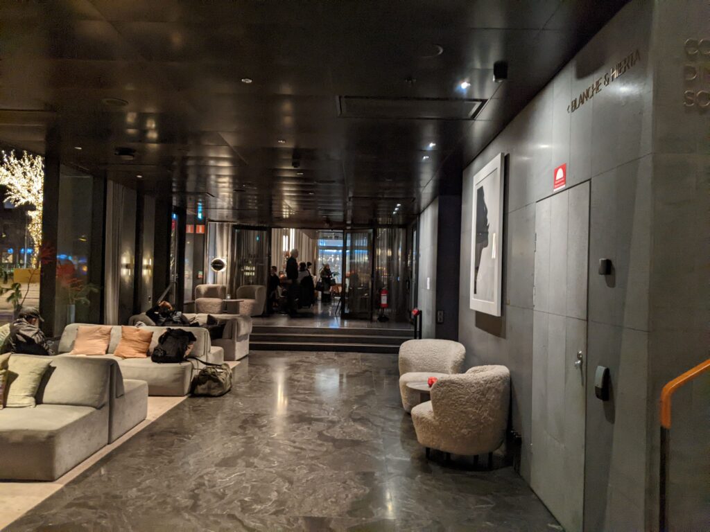 At Six Hotel Stockholm lobby 