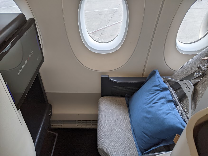 Air France business class bedding