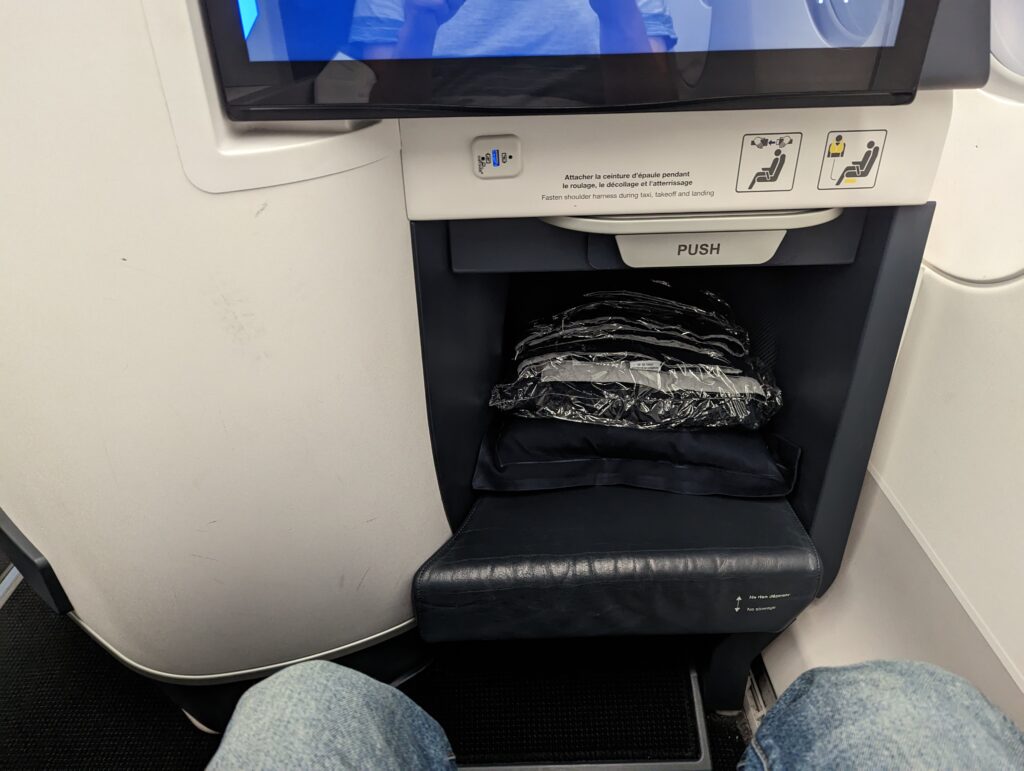 Air France A350 Business Class Leg Room