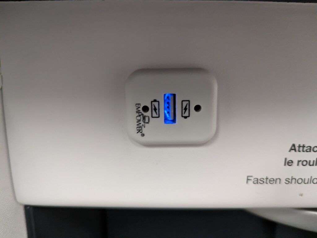 Air France A350 Business Class In seat USB