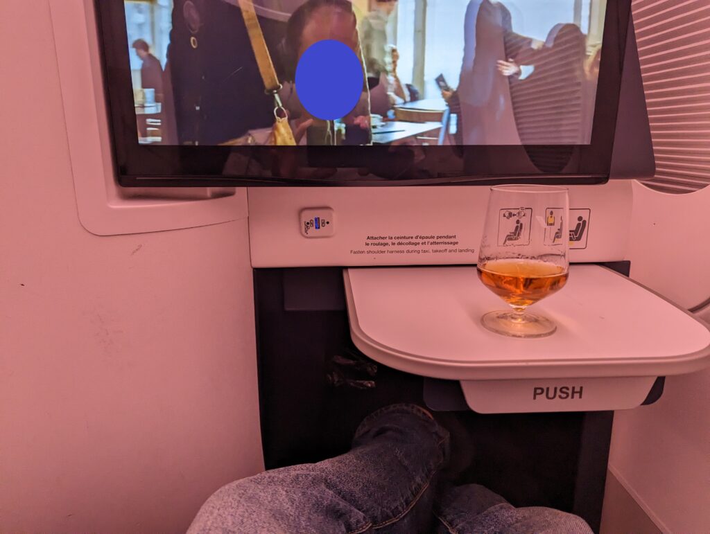 Air France A350 Business Class After dinner drink