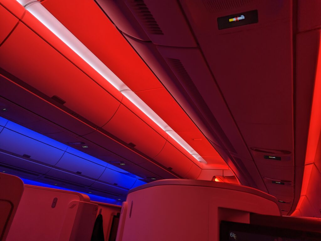 Air France A350 Business Class Cabin Lights