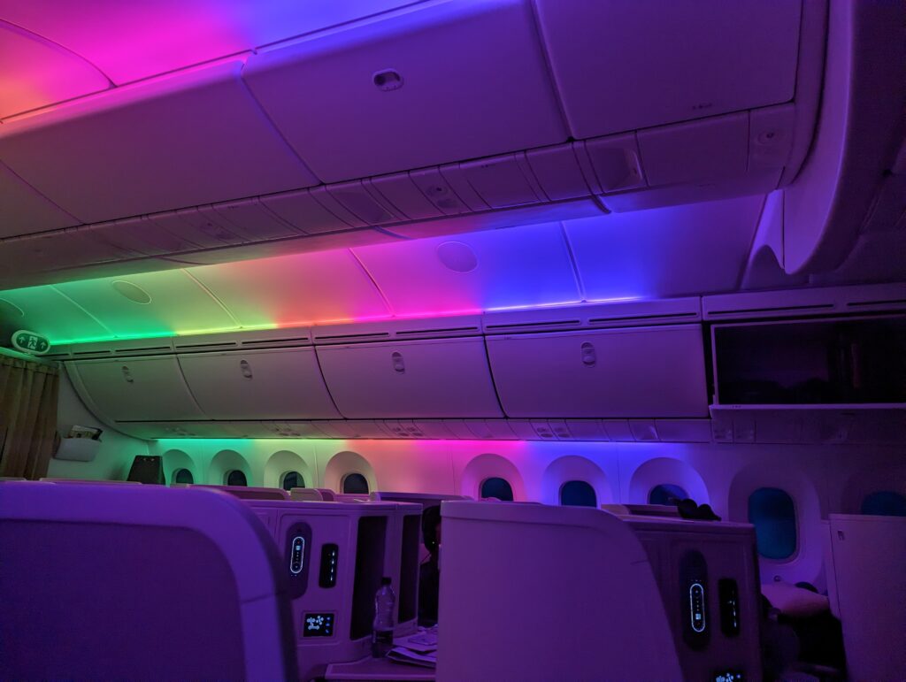Vietnam Airlines 787-9 Business Class Cabin Mood Lights