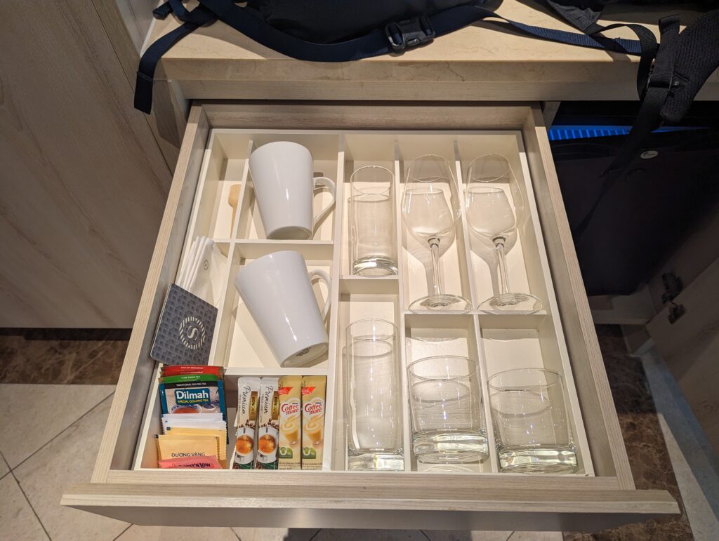 Sheraton Grand Danang Resort King Room Glassware