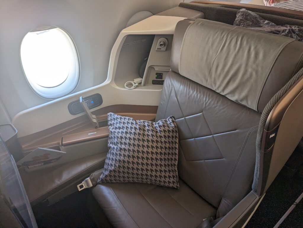 Singapore Airlines A350 Business Class Cabin
