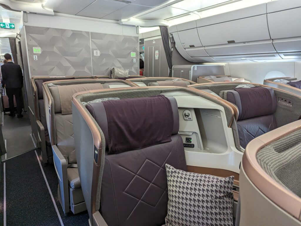 Singapore Airlines A350 Business Class Cabin
