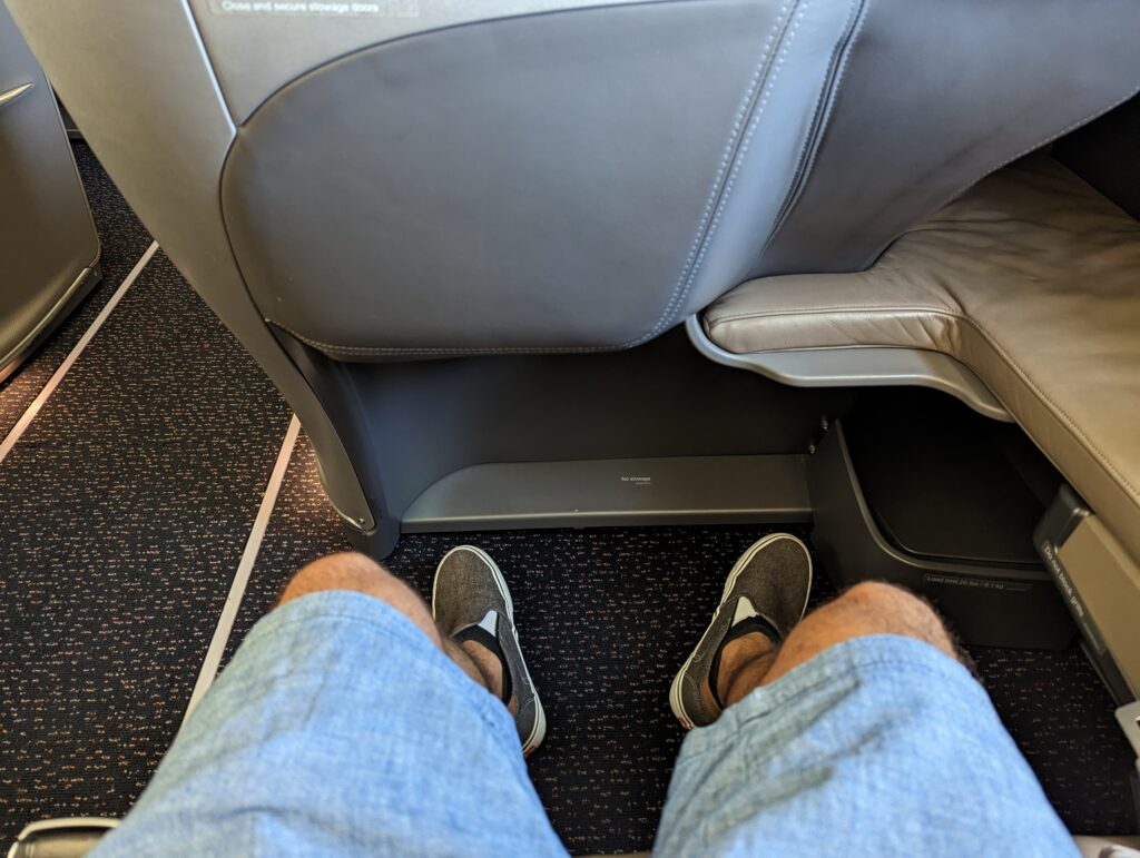 Singapore Airlines A350 Business Class Seat Legroom