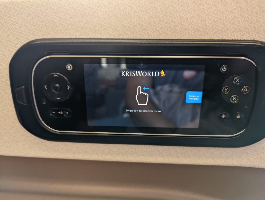 Singapore Airlines A350 Business Class Seat Control 