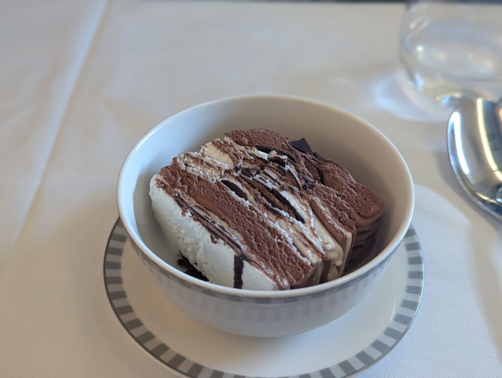 Singapore Airlines A350 Business Class Lunch Service
