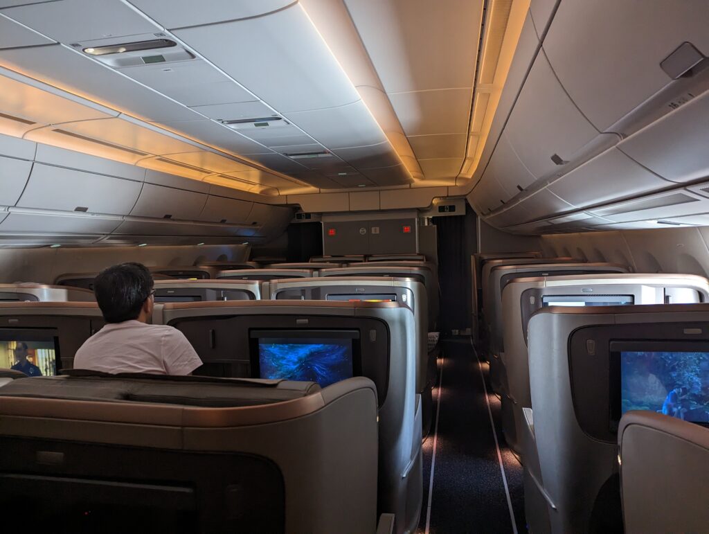 Singapore Airlines A350 Business Class In Flight