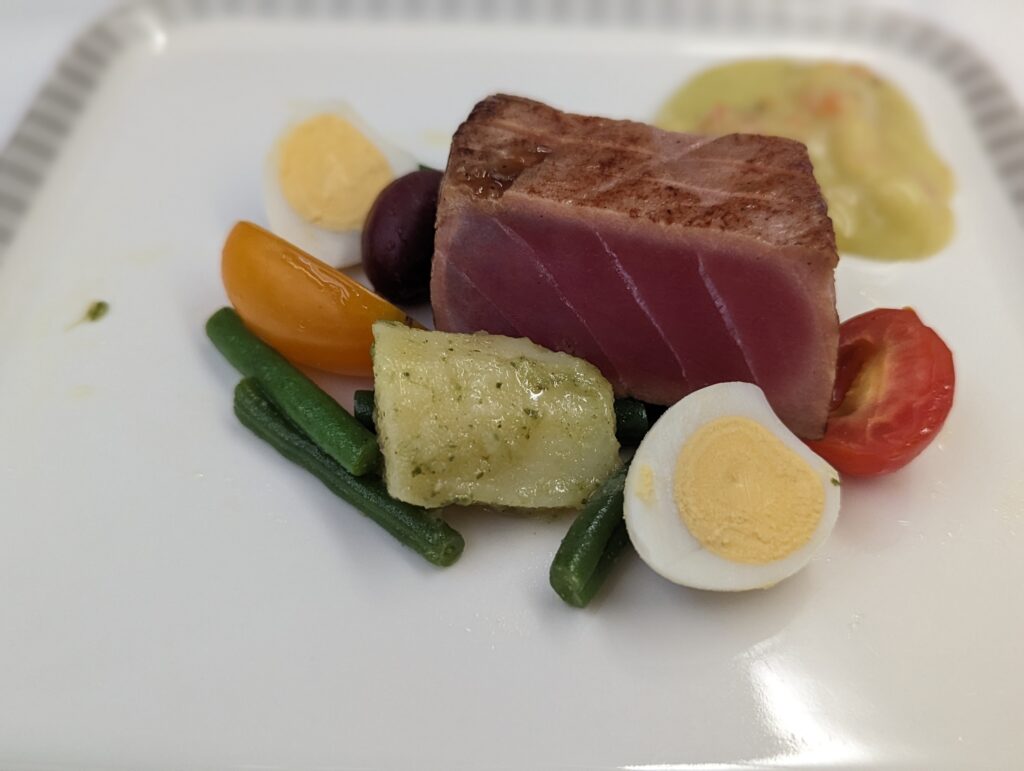 Singapore Airlines A350 Business Class Second Meal
