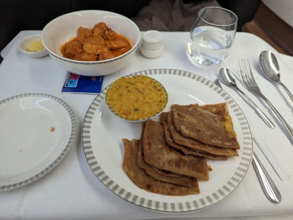 Singapore Airlines A350 Business Class Second Meal