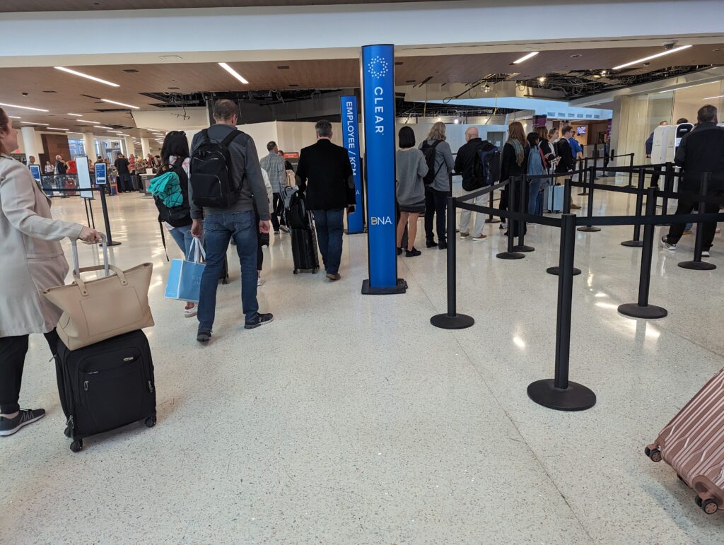 Clear Line at BNA Airport