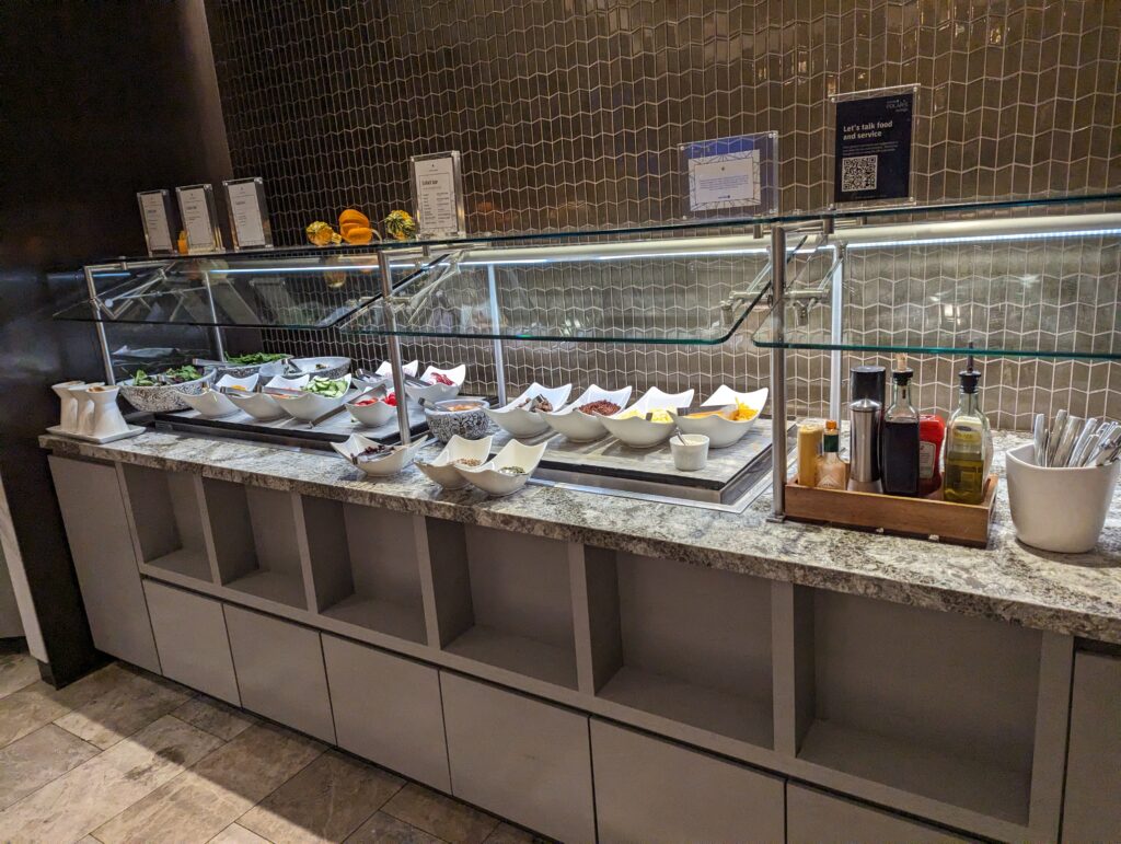 United Polaris Lounge ORD Salad Bar