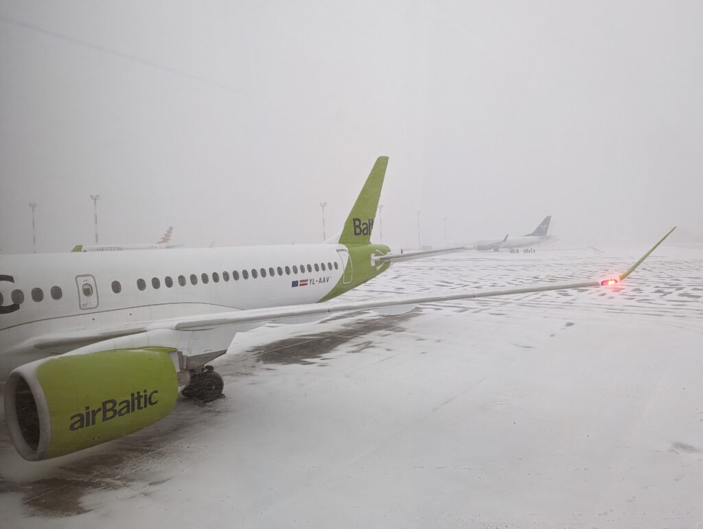airBaltic A220-300 at the gate VNO