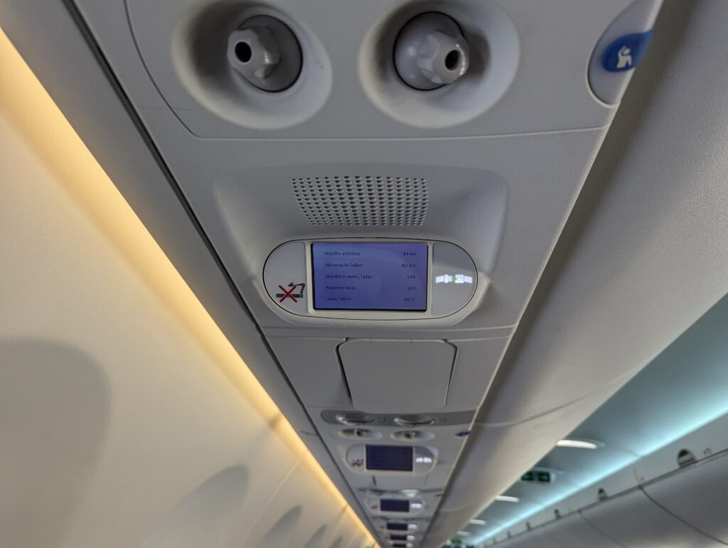 airBaltic A220-300 Overhead Monitors