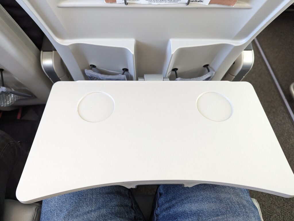 airBaltic A220-300 Economy Tray Table