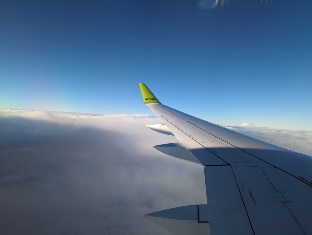 airBaltic A220-300 Window View In flight