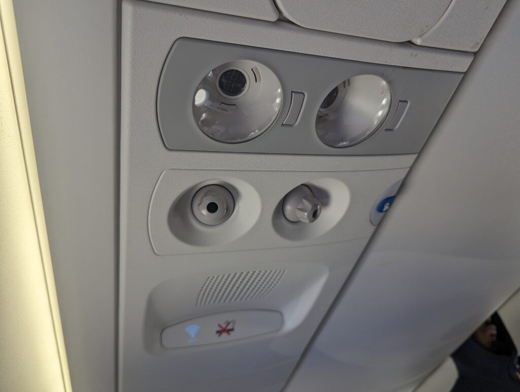 Breeze A220 Extra Leg Room Seats Overhead