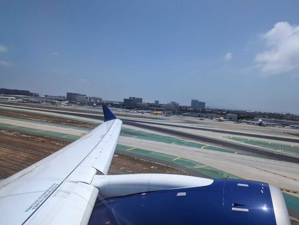 Breeze A220 LAX Takeoff