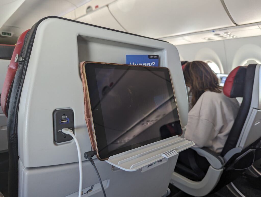 Breeze A220 In seat entertainment 