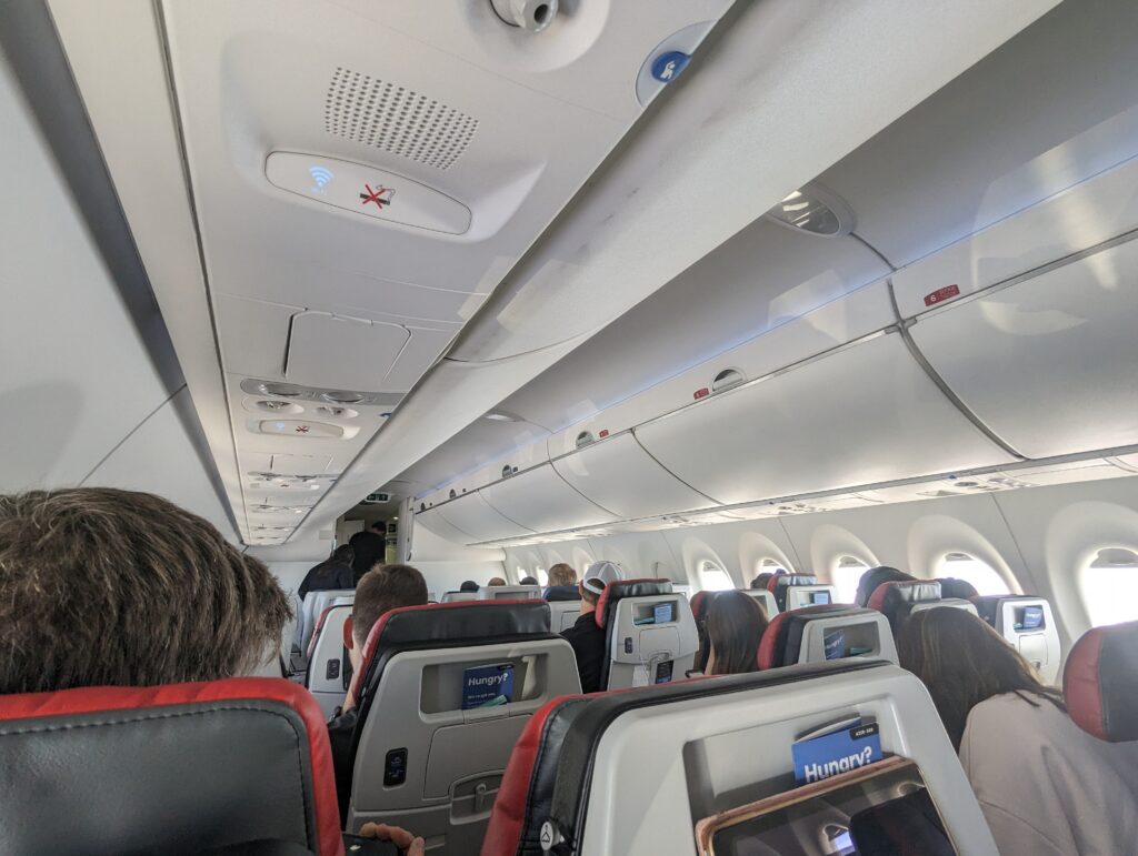 Breeze A220 In flight