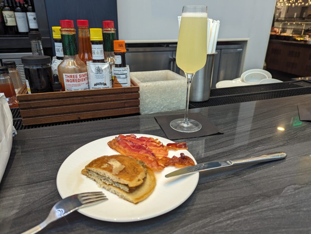 LAX American Express Centurion Drinks and Snacks