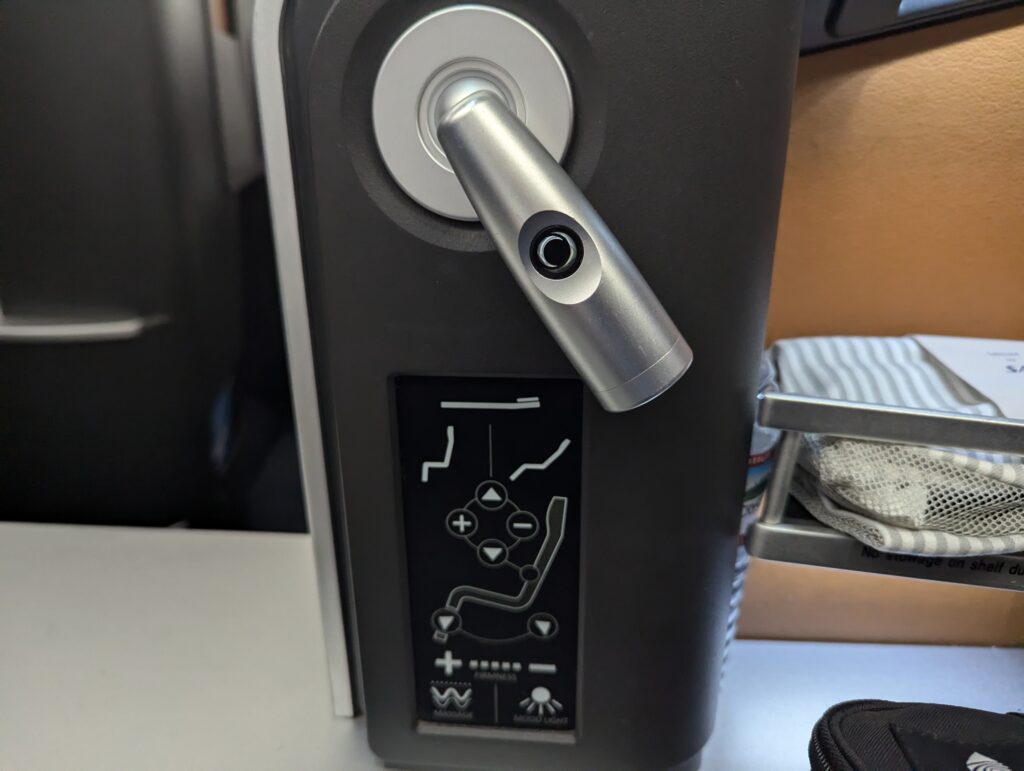 SAS A330-300 Business Class Seat Controls 