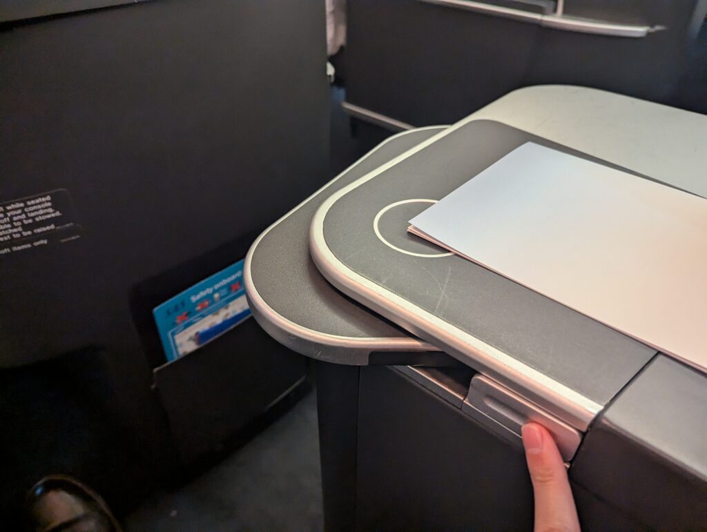 SAS A330-300 Business Class Tray Table