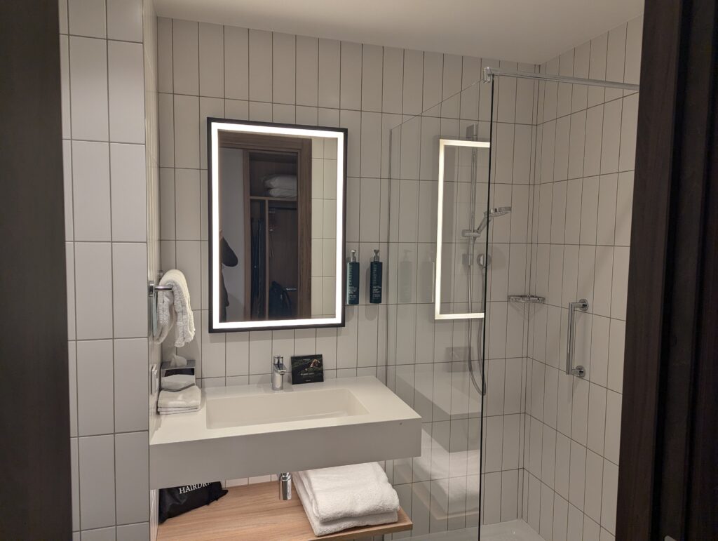 Hilton Garden Inn Riga King Bed Bathroom