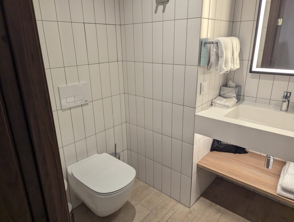 Hilton Garden Inn Riga King Bed Bathroom
