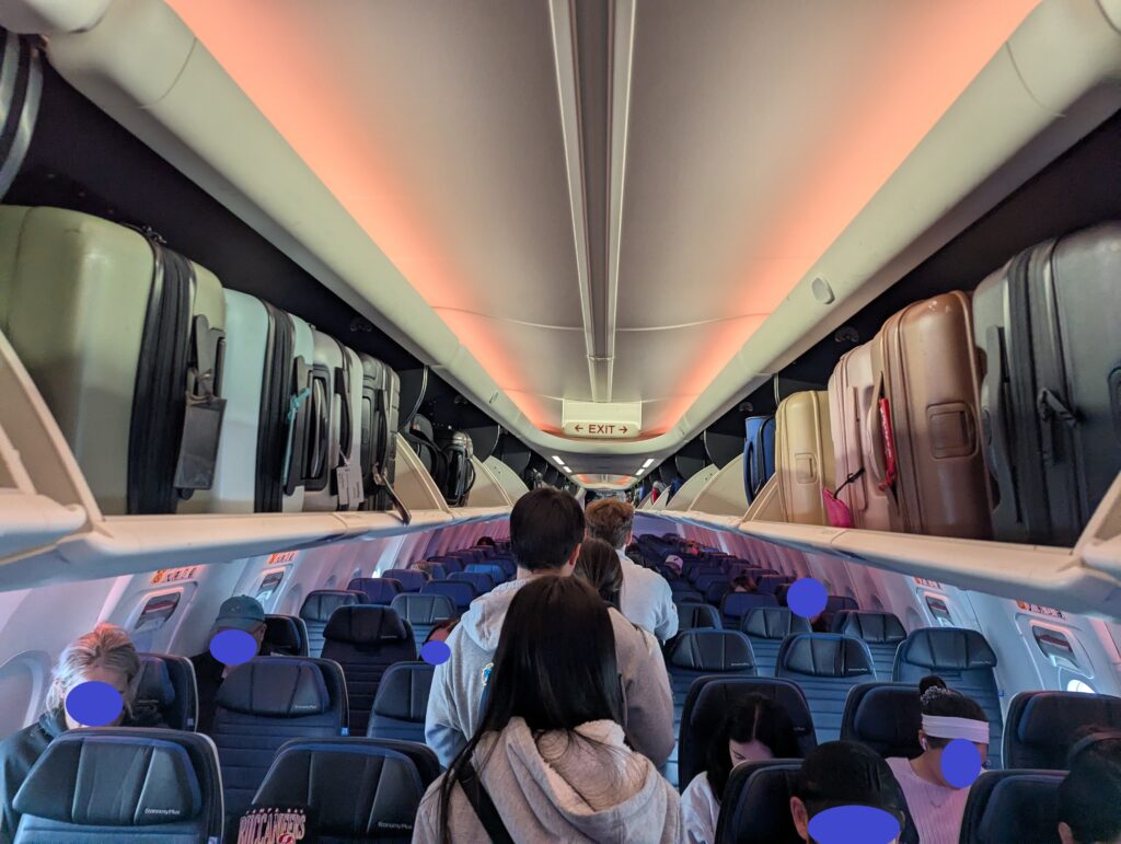 United Airlines 737 Max 8 Economy Cabin