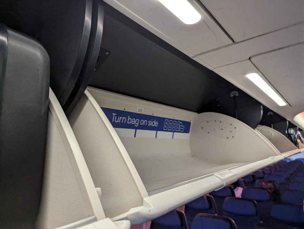 United Airlines 737 Max 8 Overhead Bins