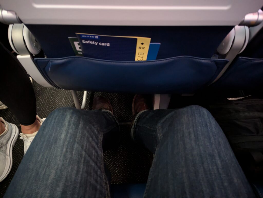 United Airlines 737 Max 8 Economy Leg Room