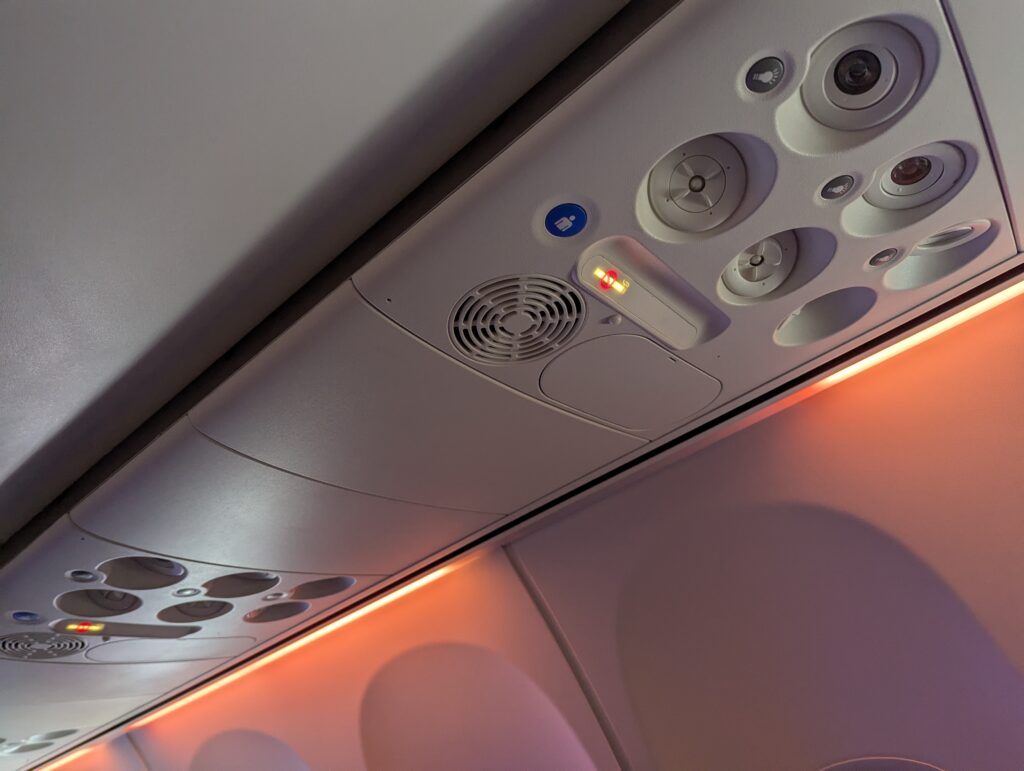 United Airlines 737 Max 8 Economy Overhead