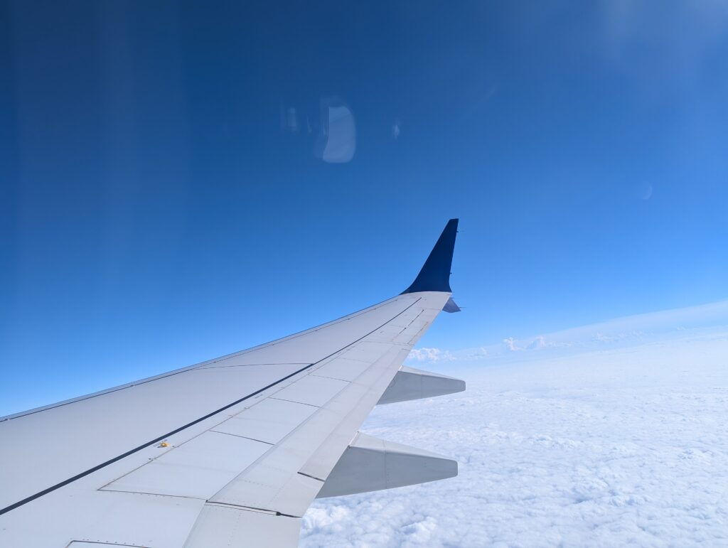 United Airlines 737 Max 8 Economy In Flight Window View