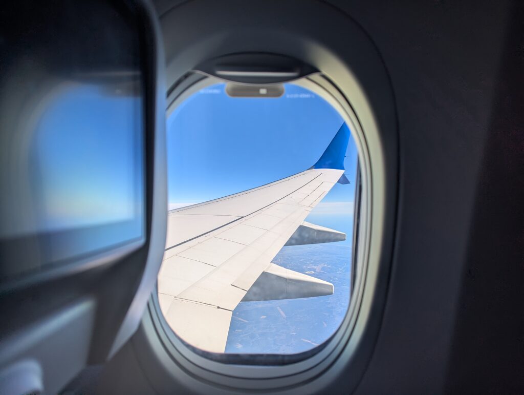 United Airlines 737 In Flight Window View
