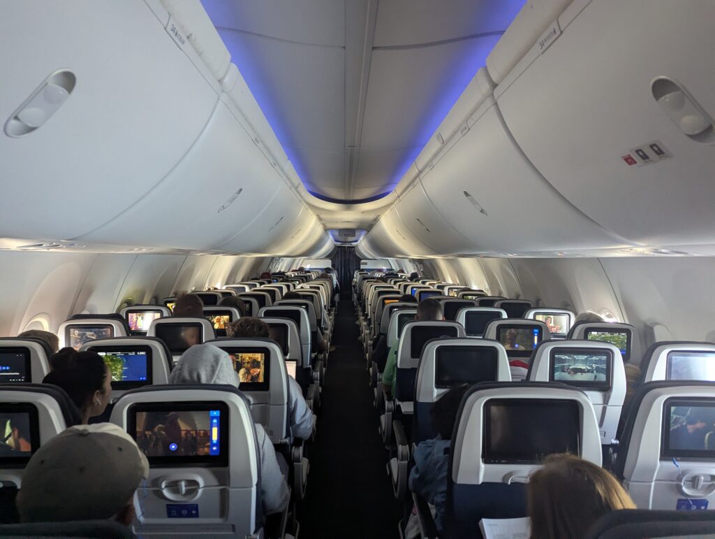 United Airlines 737 Max In Flight Cabin