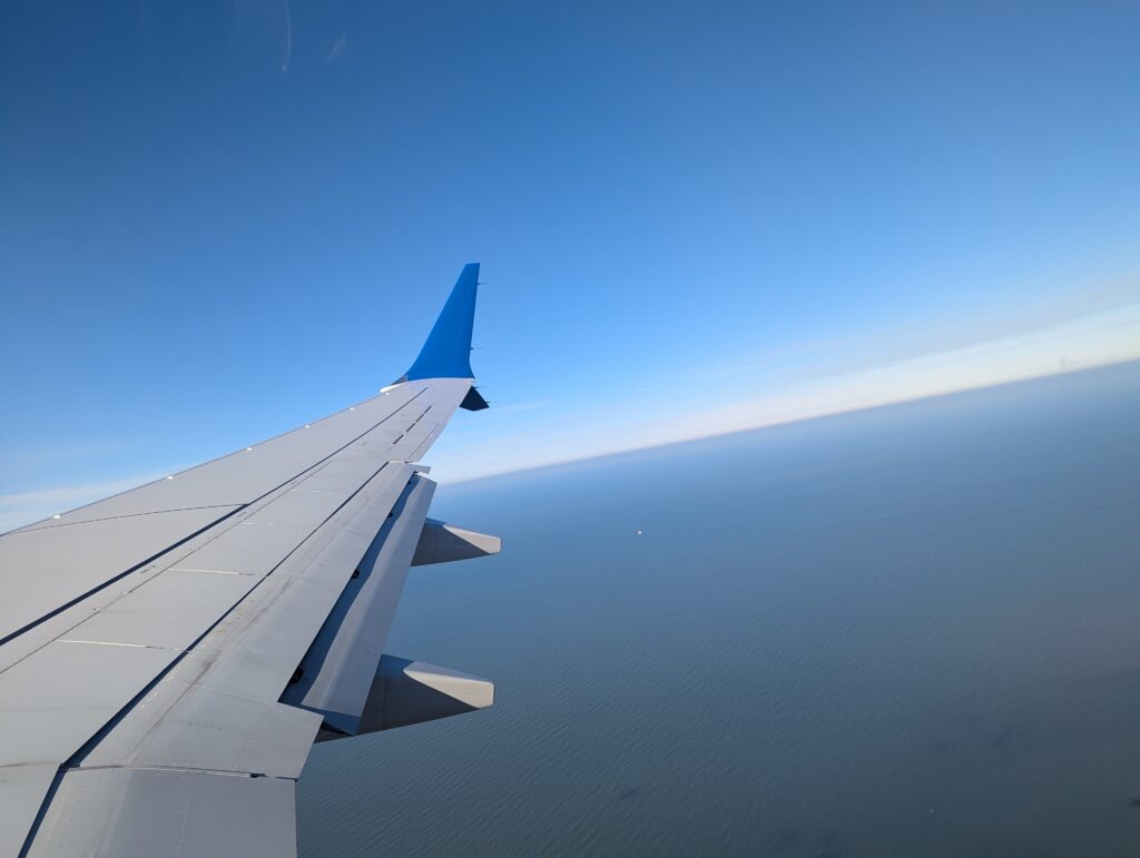 United Airlines 737 Landing Prep Window View 